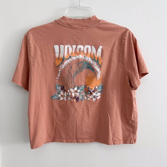 ๐ EUC๐ Volcom Pocket Dial T-shirt Crop Top Shirt retro organic cotton tee - Picture 9 of 11
